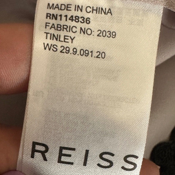 Women's Reiss Tinley Lace Dress Black Nude Slip Size 4 Cocktail Party Formal - Picture 9 of 9